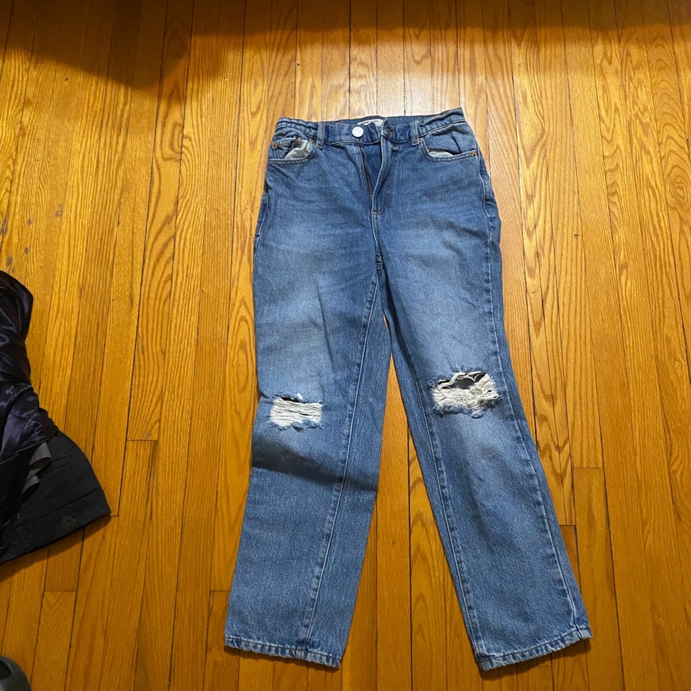 Women's Blue Distressed Jeans